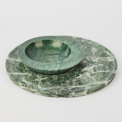 An Axis Marble Bowl and Platter Set