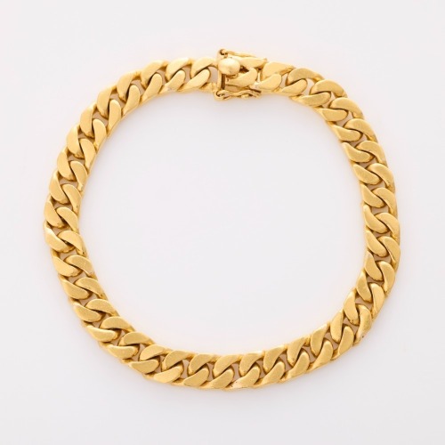 22ct Yellow Gold, 18.5cm Curb Link Bracelet
