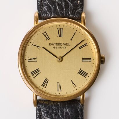 Gold Plated, 31.5mm Raymond Weil, Hand Wound Wristwatch, circa 1980's