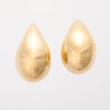 Bottega Veneta, Gold Plated Sterling Silver, Large Drop Shaped Earrings with Box
