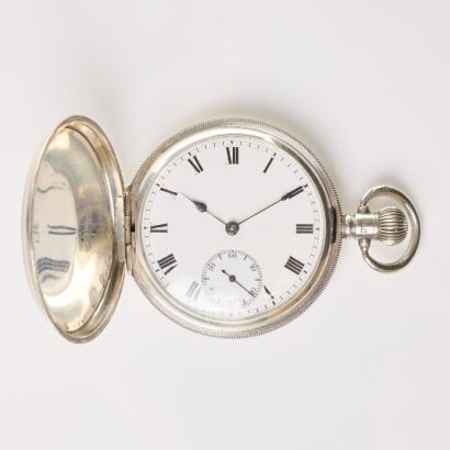 Sterling Silver, 50mm Waltham / Dennison Case Pocket Watch, circa 1922