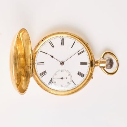 18ct Yellow Gold, 46mm Full-Hunter Case Pocket Watch, Late C19th - early C20th