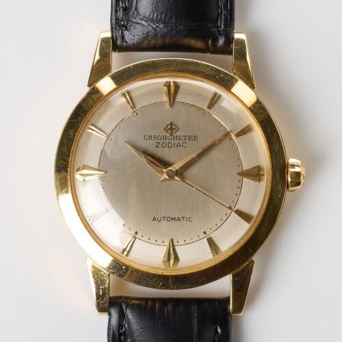 18ct Yellow Gold, 34mm Zodiac Chronometer Automatic Wristwatch, circa 1950's