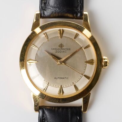 18ct Yellow Gold, 34mm Zodiac Chronometer Automatic Wristwatch, circa 1950's