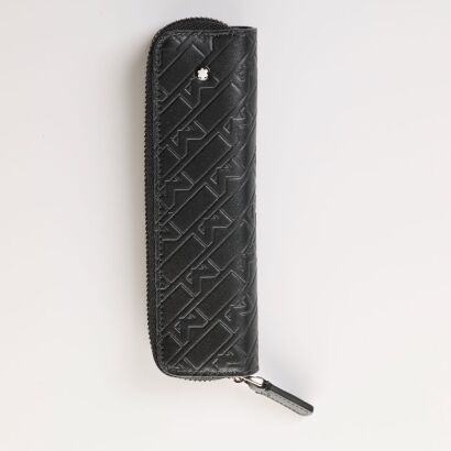 Montblanc, M_Gram 4810 Black Leather Single Pen Case with Box