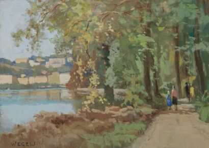 &Eacute;MILE WEGELIN Promeurs Pres Du Lac De Lugano