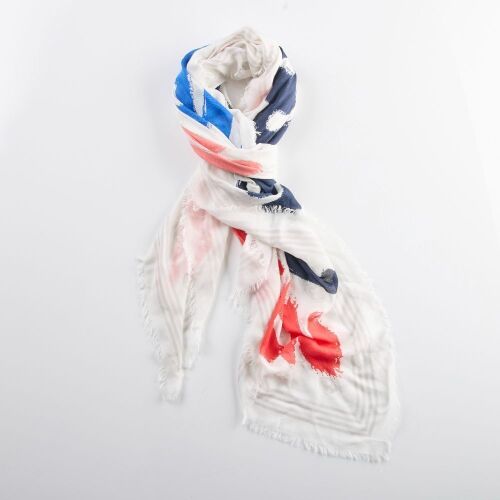 Alexander McQueen, 100% Modal Light Grey Skull Scarf