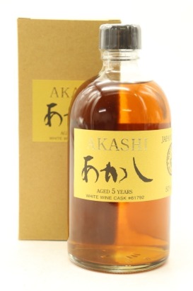 (1) Eigashima - White Oak Distillery Akashi Aged 5 Years White Wine Cask Japanese Blended Whisky, 50% ABV, 500ml (GB)