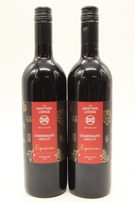 (2) 2019 The Hunting Lodge Charismatic Merlot, Hawke's Bay