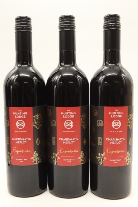 (3) 2019 The Hunting Lodge Charismatic Merlot, Hawke's Bay