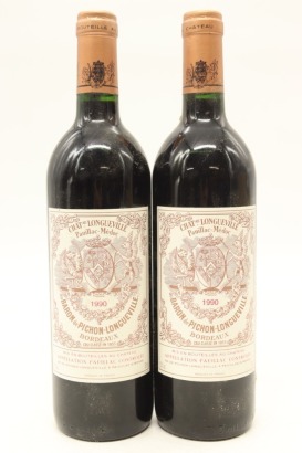 (2) 1990 Chateau Pichon-Longueville au Baron de Pichon-Longueville, Pauillac [JR17.5] [RP98]