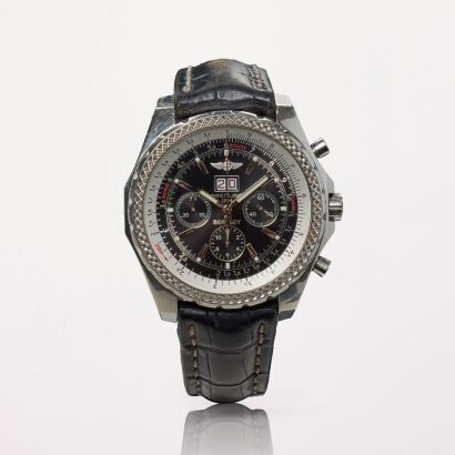 Stainless Steel, 48.7mm Breitling for Bentley 6.75 Speed Chronograph Wristwatch, circa 2005