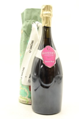 (1) NV Gosset 'Grand Rose' Brut in World Bag, Champagne