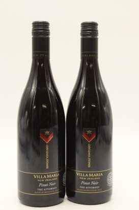 (2) 2017 Villa Maria Single Vineyard The Attorney Pinot Noir, Marlborough