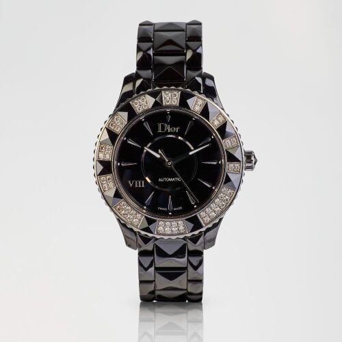 Ceramic, 34mm Christian Dior VIII Diamond Automatic Wristwatch, circa 2019-2020