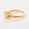 David Keefe, NZ Made, 18ct Yellow Gold, 1.01ct Radiant Cut Diamond / 0.22ct Round Brilliant Cut Diamond Engagement Ring - 2