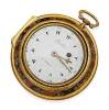 An oversize pair cased pocket watch, Chevalier, Paris circa 1800. 70mm. Made for the Turkish market.White enamel dial and painted numerals. Dial and movement signed Chevalier, Paris. Tortoiseshell outer case. Metal.&nbsp;