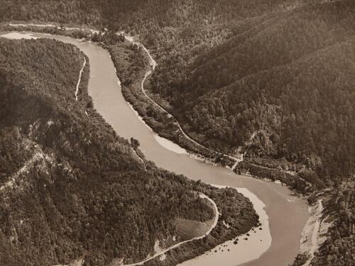 V.C. BROWNE A Section of Road and Railway Through Buller Gorge