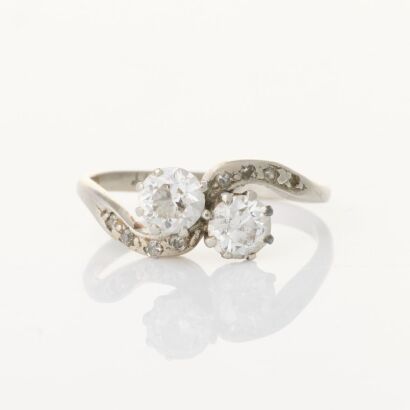 Platinum, Possible Edwardian, .70ct Diamond / .05ct Diamond Ring