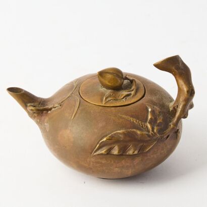 A Small Chinese Bronze Teapot