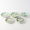 A Group of Five Chinese Late Qing Dynasty Famille-rose 'Bird and Flower' Lobed Dishes (Various Sizes)