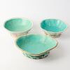 A Group of Three Chinese Late Qing Dynasty Famille-rose 'Floral' Lobed Dishes (Various Sizes)