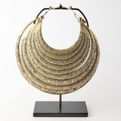 A Large Multi-ring Silver Necklace Ornament