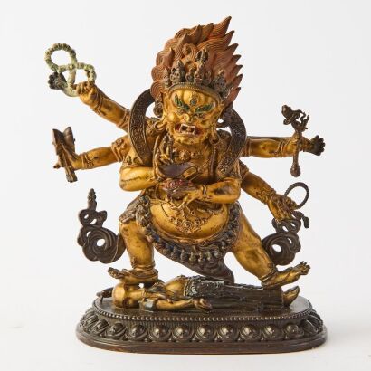 A Chinese Tibetan Figure of Mahakala