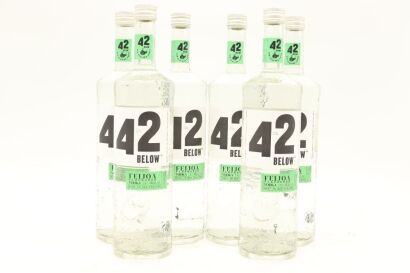 (6) 42 Below Feijoa Flavored Vodka, New Zealand, 40% ABV, 1000ml
