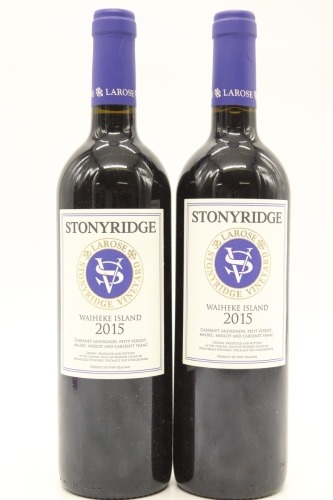 (2) 2015 Stonyridge Vineyard Larose, Waiheke Island