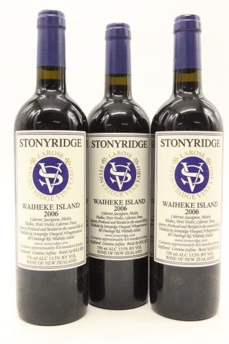 (3) 2006 Stonyridge Vineyard Larose, Waiheke Island