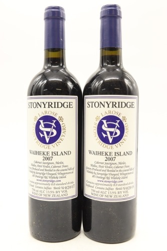 (2) 2007 Stonyridge Vineyard Larose, Waiheke Island