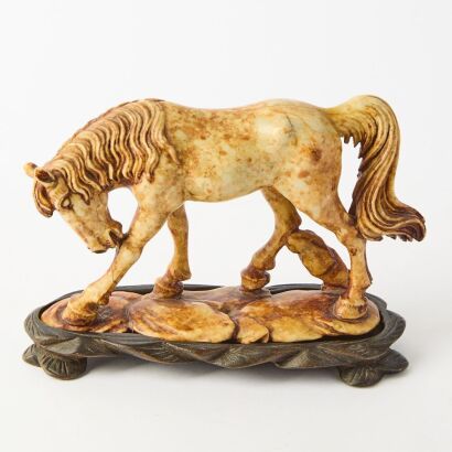 A Chinese Jade &lsquo;Horse&rsquo; Carving