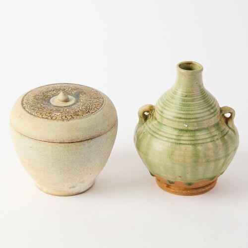 A Set of Two South Asian Small Jars