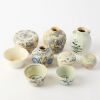 A Group of Nine Chinese Ming Dynasty Blue and White Small Jars and Cups