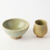 A Chinese Celadon Aged Tile and Small Jar