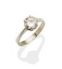 2.08 carat Round J-K VVS Important solitaire diamond ring, six claw set with a modern brilliant cut diamond of estimated weight. 18ct white gold. Weight 4.1 grams. Size U. Gemmologists report available.   