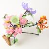 A Pair of Chinese Coloured Glass Floral Ornaments - 2