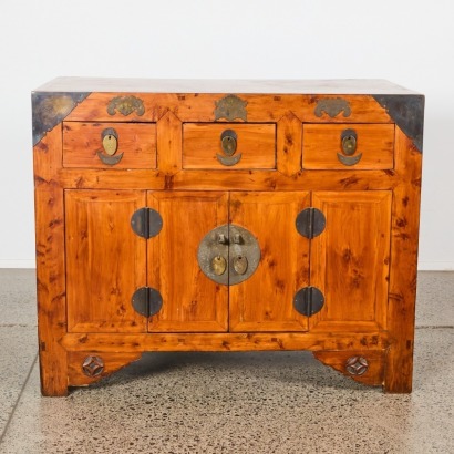 A Large Provincial Chinese Elm Sideboard