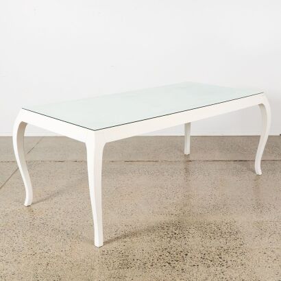 A Contemporary White Lacquer Table