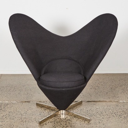 A Heart Cone Chair in the Style of Verner Panton