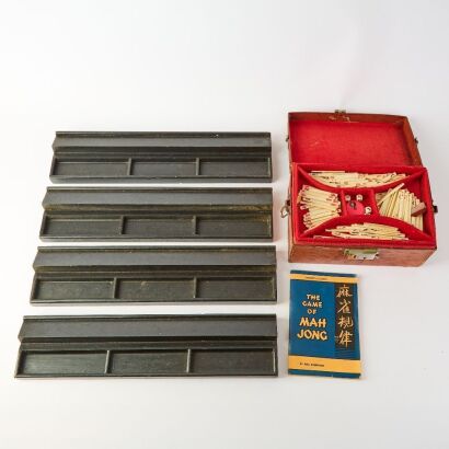 A Box of Early 20th Century Chinese Bamboo Mahjong Tiles