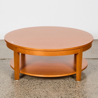 A Country Road Coffee Table with Shelf