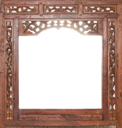 A Hand Carved Large Mirror