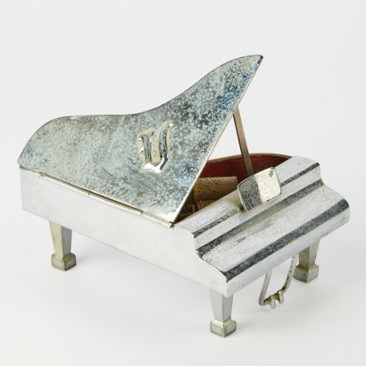 An Art Deco Chrome Piano Music Box