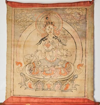 A Chinese Tibetan Old Thangka