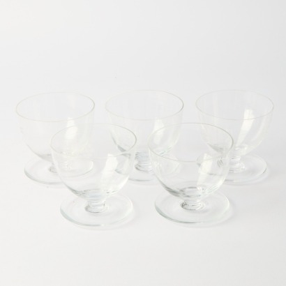 A Set of Five Vintage Dessert Glasses