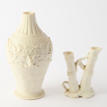 A Set of Two White Porcelains