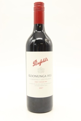 (1) 2017 Penfolds Koonunga Hill Cabernet Sauvignon, South Australia