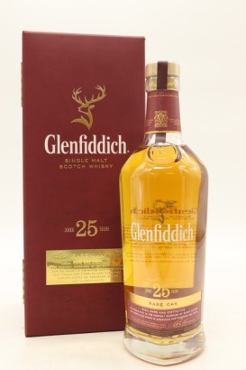 (1) Glenfiddich 25 Year Old Rare Oak Single Malt Scotch Whisky, 43% ABV (GB)